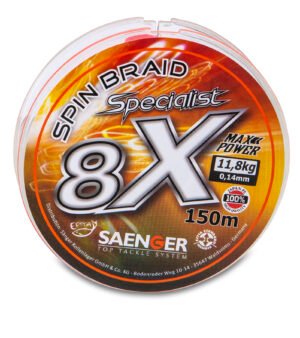 Saenger X8 Spin Braid Fluo Oranje 150m