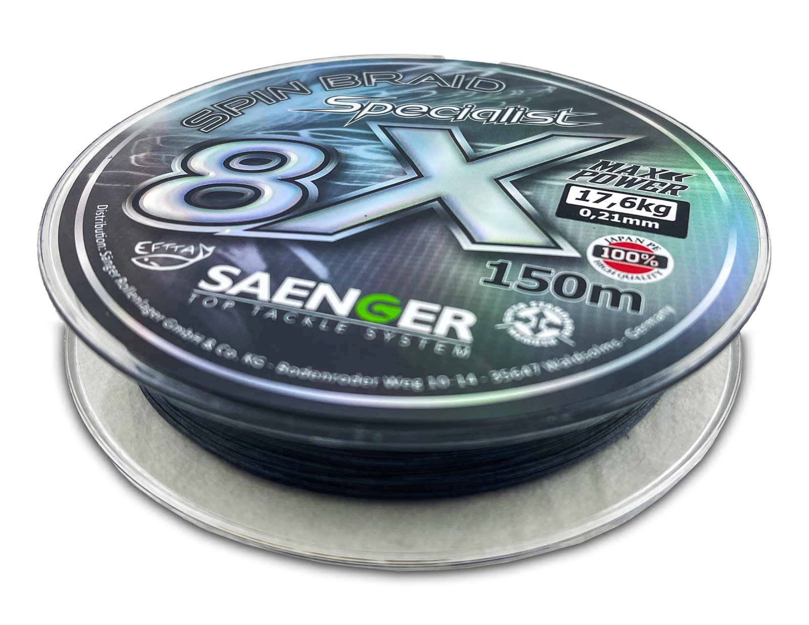 Saenger 8X Spin Braid Black/Smoke 150M - Afbeelding 3