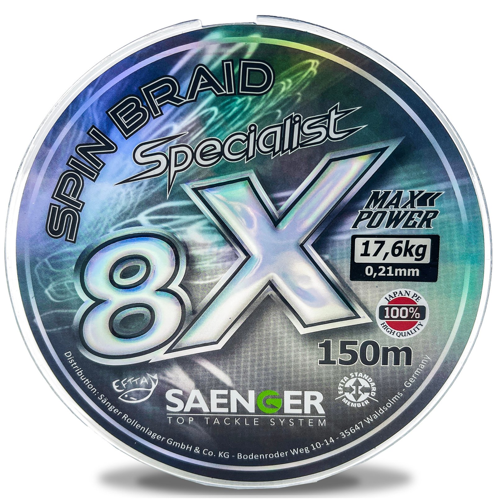 Saenger 8X Spin Braid Black/Smoke 150M