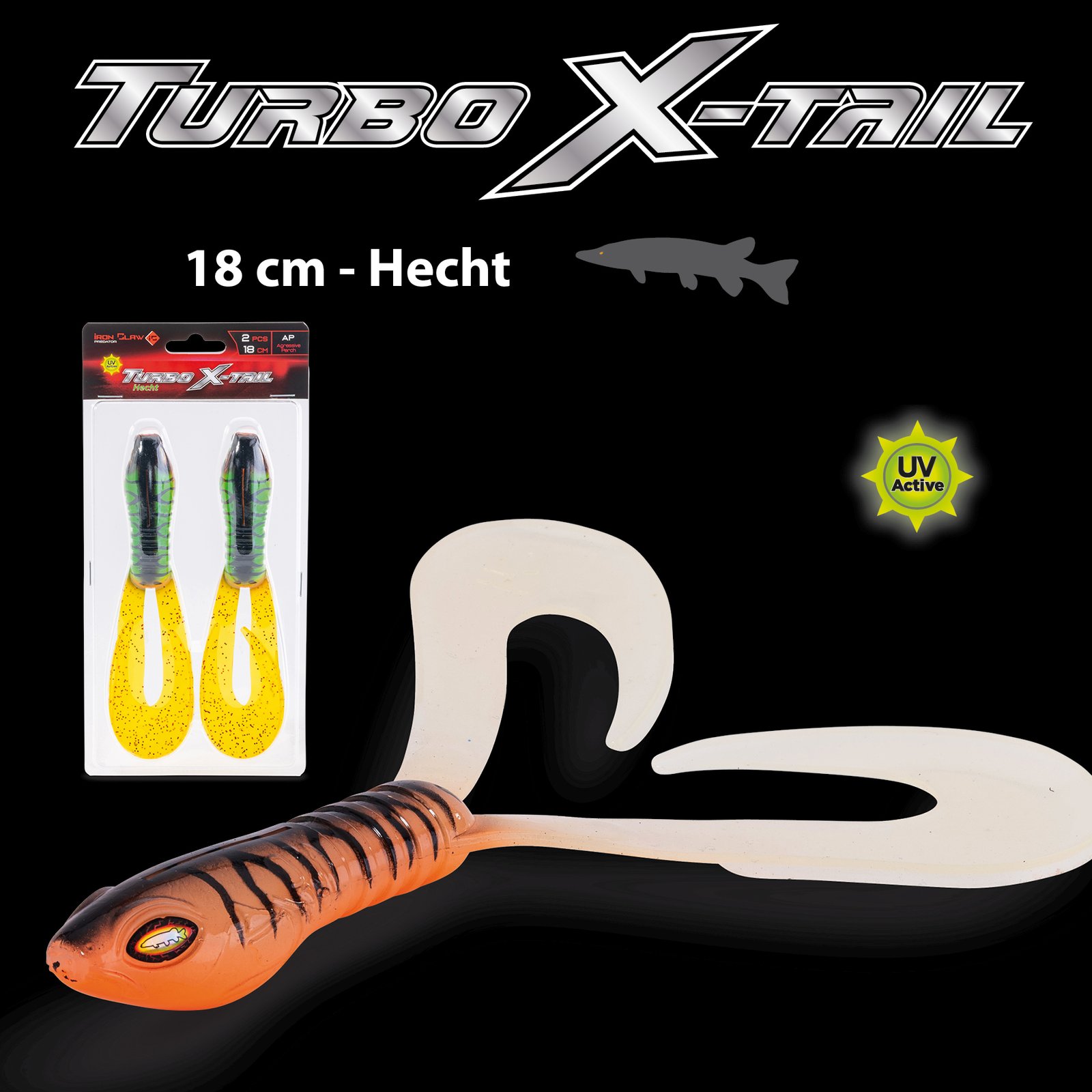 Iron Claw Turbo X-tail 18 cm 2 Stuks - Afbeelding 2